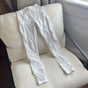 Lululemon White Mesh Leggings Sz 2